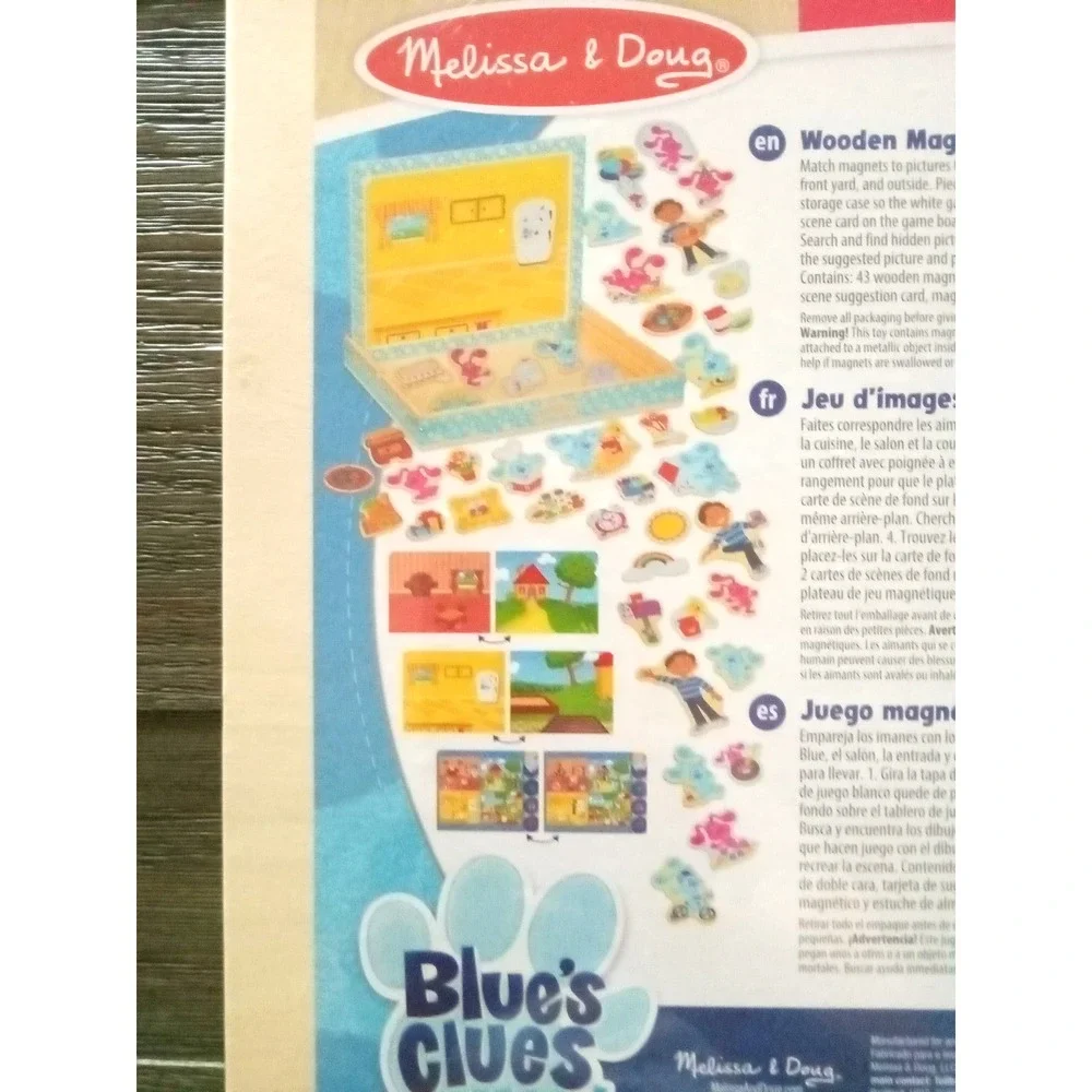 Melissa & Doug Blue's Clues & You! Wooden Magnetic Picture Game (48 Pieces) NEW